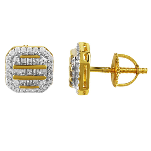 Sterling Silver Square Earrings GP