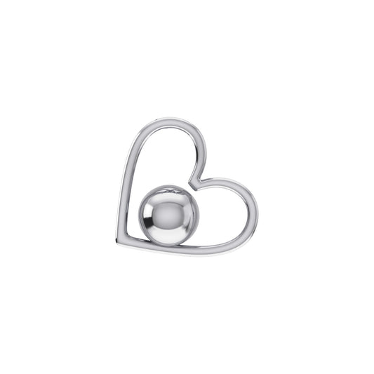 10K White Gold Round Diamond Womens Heart Pendant 1-1/5 Cttw
