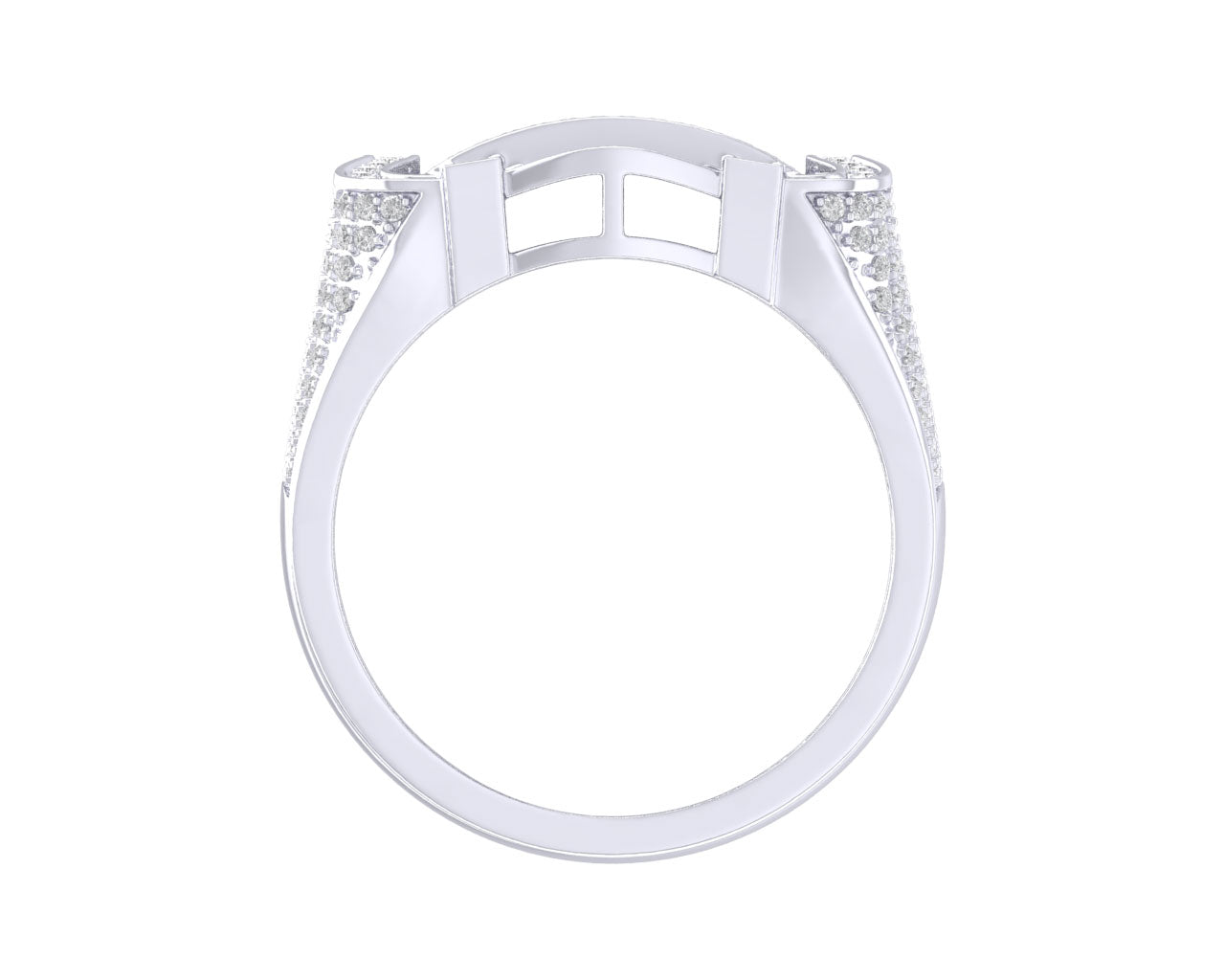 Sterling Silver Round Diamond Square Designer SZ 10 Mens Ring 1-1/6 Cttw
