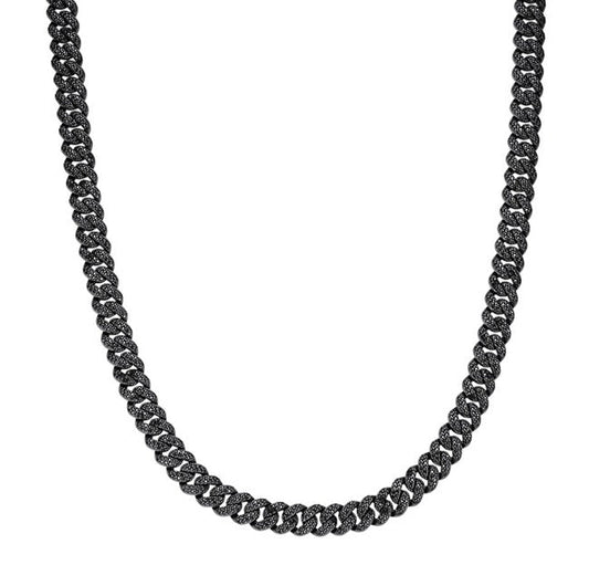 Sterling Silver 20mm Round Big Stone in Center Surrounded with Small Stones Moissanite Cuban 22 Inch Mens Necklace RP+BP 39-1/8 Cttw