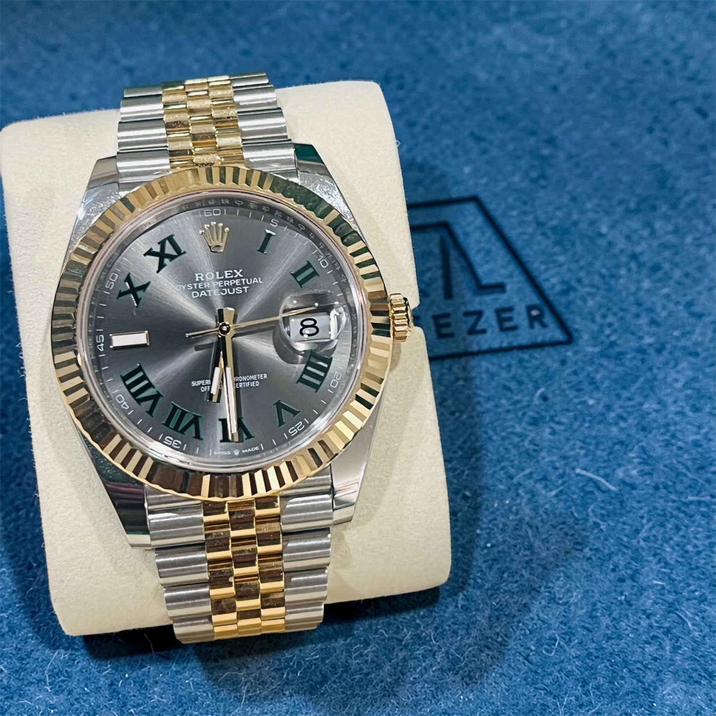 Rolex 41mm Ref 126333 Wimbeldon Datejust 2025 (Full Links) Box & Card