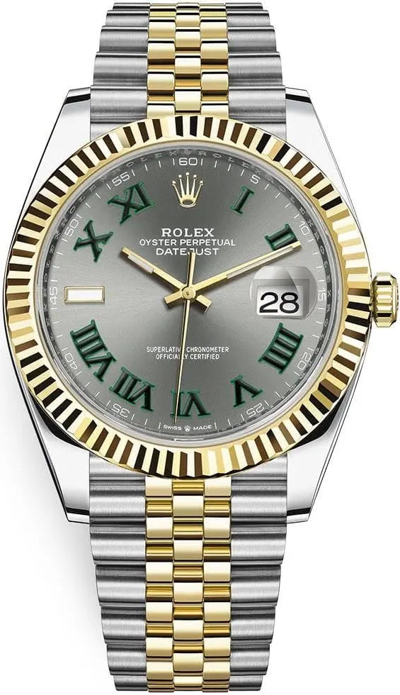 Rolex 41mm Ref 126333 Wimbeldon Datejust 2025 (Full Links) Box & Card